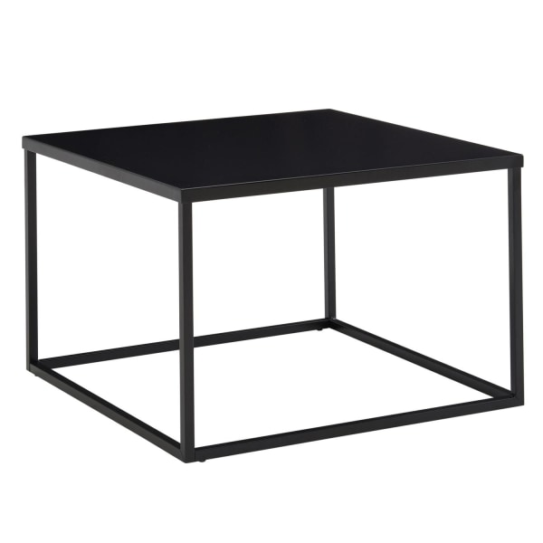 Rootz soffbord 60x60x40 cm vardagsrumsbord i metall industrisvart - Fyrkantigt soffbord - Loungebord soffbord stål - Fyrkantigt sidobord
