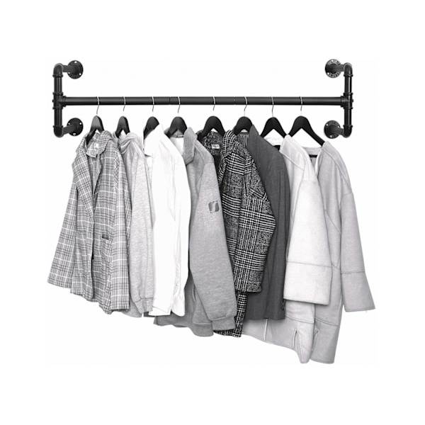 Rootz industrielle tøjstang på væggen - Tøjstativ - Garderobe - Tøjstænger - 110 x 30 x 29,3 CM