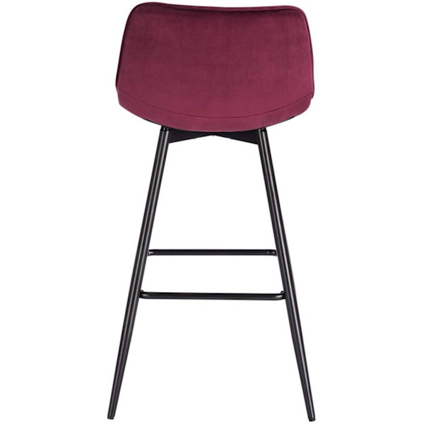 Rootz Barstol - Bordskammel - Designertaburet - Fløjl og metal - Komfortabel og ergonomisk - Holdbar og stabil - Alsidig og stilfuld - 43 cm x 35,5 cm