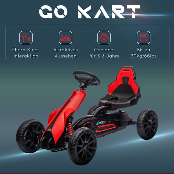 Rootz Go Kart Pedal Go Kart - Ride-On Car til børn - Racing Kart