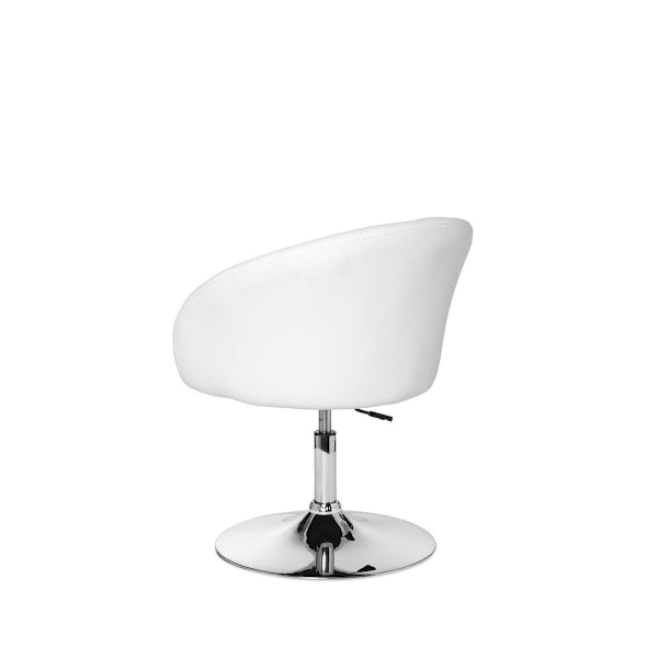 Rootz design relaxfåtölj loungefåtölj syntetisk läder cocktailfåtölj vit - Vridfåtölj - Matsalsstol 120 kg - Klubbfåtölj läderlook - Snurrstol Modern
