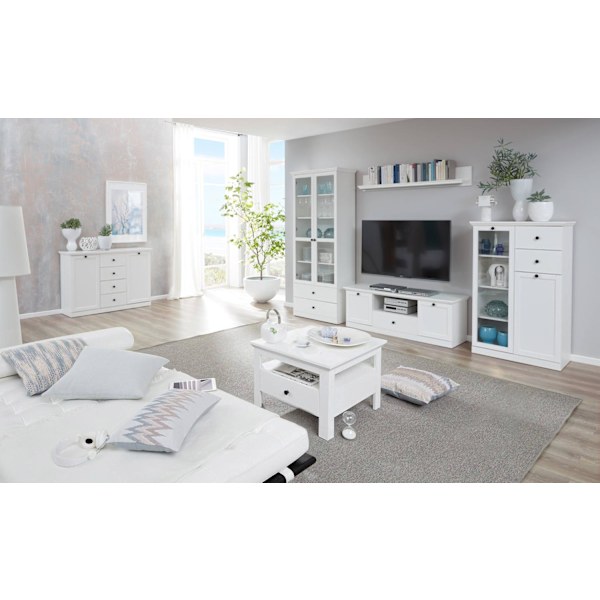 Rootz Vitrineskab - Skabe - Hvid med glas - 81 x 196 x 41 cm