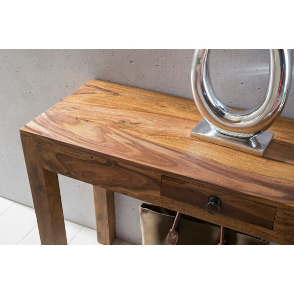 Rootz Solid Office Bord - Moderne skrivebord - Bureau - Håndlavet - Robuste ben - Sheesham Wood - 118cm x 40cm x 76cm
