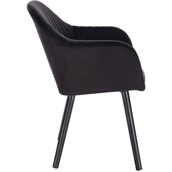 Rootz Set med 6 matstolar - Sammetsklädd - Bekväma sittplatser - Hållbar och robust - Mångsidig stil - Enkel montering - 81 cm x 40 cm x 42 cm