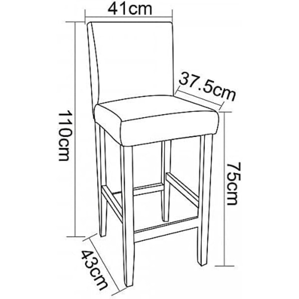 Rootz Set med 2 barstolar - Bänkstolar - Köksstolar - Högkvalitativt konstläder - Ergonomisk design - Modern industriell stil - 110 cm x 41 cm x 37,5