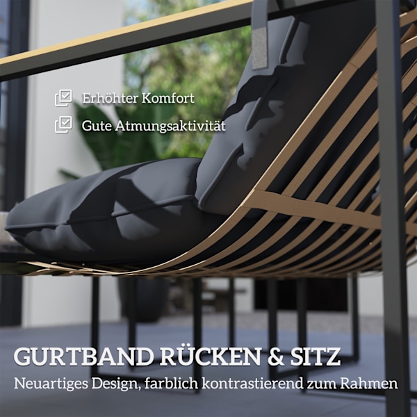 Rootz 4 -Dart Garden Furniture Set - Outdoor Patio Set - Balkon Møbler - Polstret komfort - 114 cm x 70 cm x 67 cm