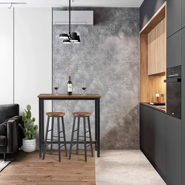 Rootz Modern Bar Table - Pub-bord - Højt bord - Stabilitet i jernstel - Ridsefast - Pladsbesparende design - 100cm x 40cm x 100cm