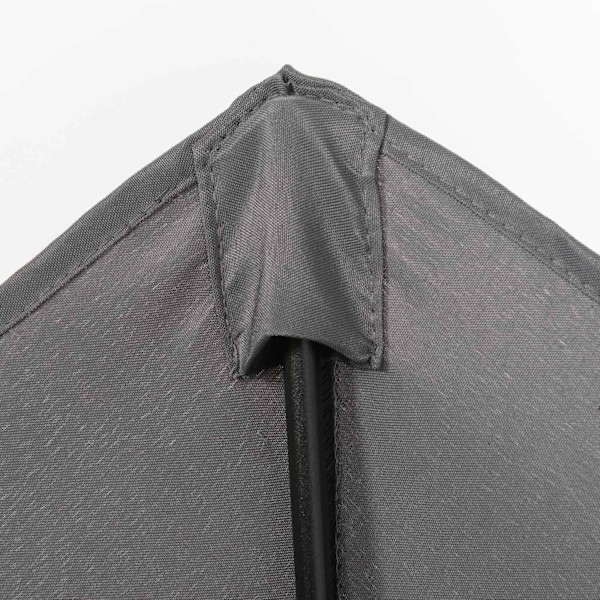 Rootz Parasol Ø196cm - Sunshade - balkongskärm - Bärbar skugga - Aluminiumram - Ø1.96m x 2,04 hm grå