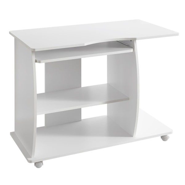 Rootz moderne computerbord med pc-hylde - Tidløst design - Opbevaringsmuligheder - Afrundede 3D-hjørner - 90 cm x 71 cm x 50 cm