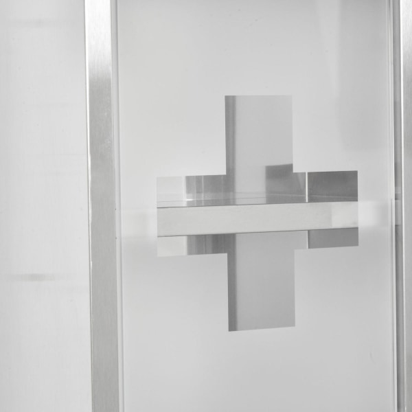 Rootz-lääkekaappi - hopea - ruostumaton teräs, lasi - 7,87 cm x