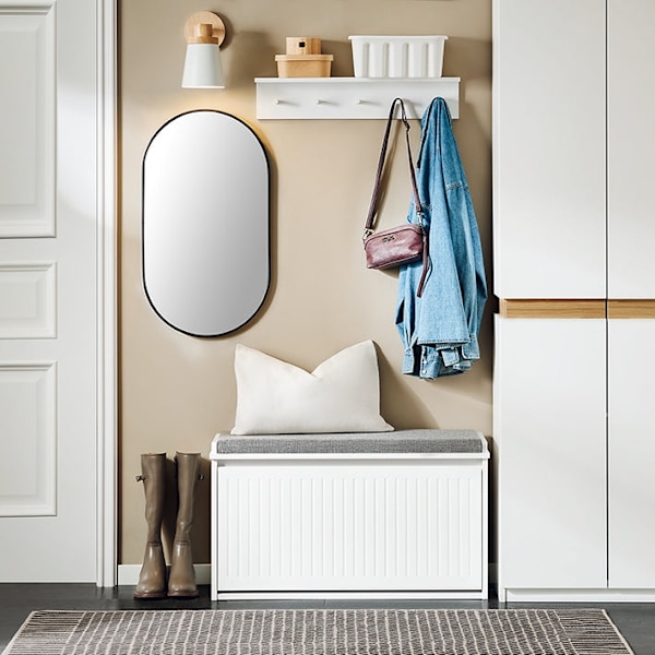 Rootz Shoe Storage -kaappi - Kengän järjestäjä - Enträänikenkäpenkki - Mukavuusistuimet - 80 cm x 45cm x 26cm