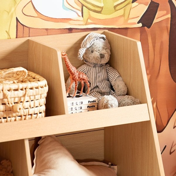 Rootz Kids Bookhelf - Child Book Storage - Toy Organizer - Safe Rounded Corners - 86x78x36cm