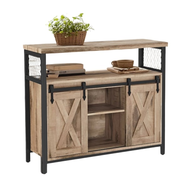 Rootz Sideboard - Kökskåp - förvaringsskåp - Hållbar stålram - 33 cm x 100 cm x 80 cm