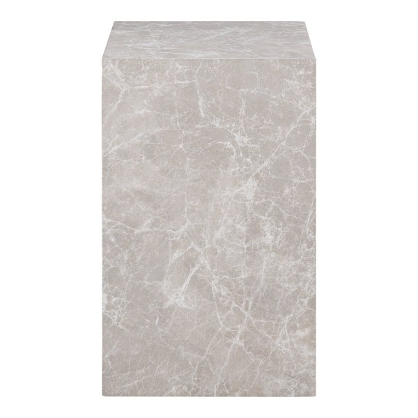 Rootz Prags sidobord - Modernt sidobord - Minimalistisk accenttabell - Marble Look Finish - 30x30x50cm