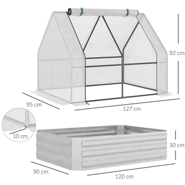 Rootz Greenhouse - Kalvokasvihuone - Puutarhakorotettu sänky - K