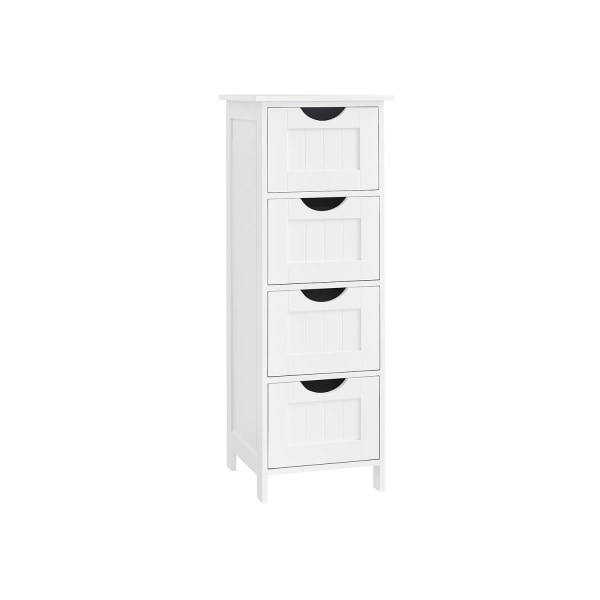 Rootz Sideskab - Kommode - Opbevaringsorganisator - Funktionelt design - Robust udførelse - Pladsbesparende - 30 cm x 82 cm x 30 cm - Hvid - MDF-plade