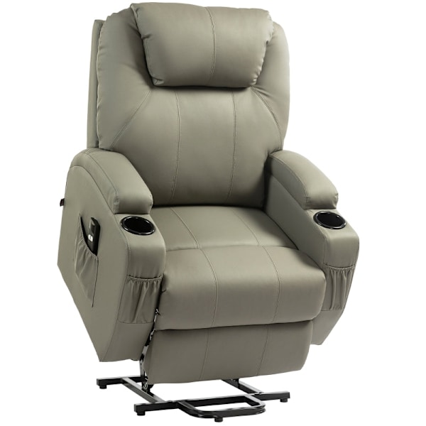 Rootz Elektrisk stand-up tv hvilestol - Biografsæde - Remote Control Recliner - Seniorstol - 85cm x 92cm x 109cm