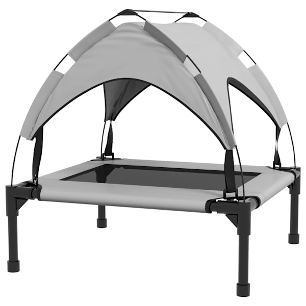 Rootz hundsäng med tak - husdjurshelare - förhöjd husdjursbädd - vattenavvisande tak, andningsbar - 76 x 61 x 69,5 cm - stöder upp till 20 kg