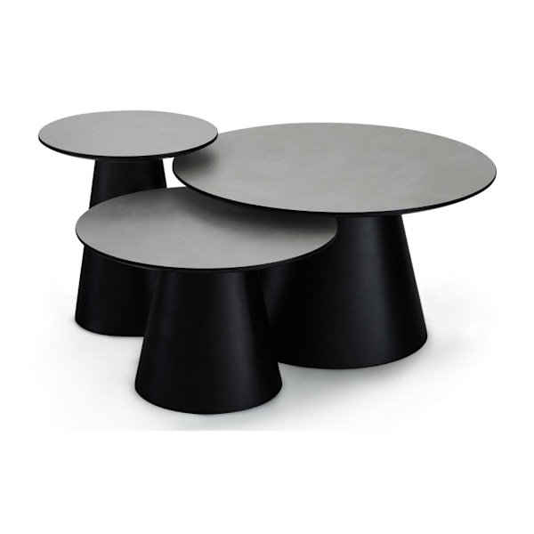 Rootz soffbord - Runt bord - Modernt soffbord - Minimalistisk design - Hållbar MDF-konstruktion - Stabilt och säkert - 60x60x40 cm