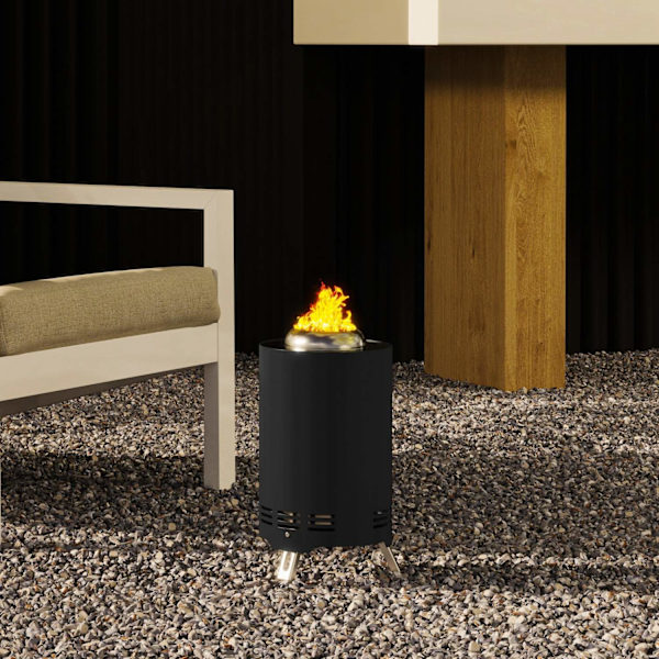 Rootz Fire Bowl pejs - Røgfri brandskaller - Rustfrit stål Fire Pit - Robust & varmebestandig - Ø16X25CM