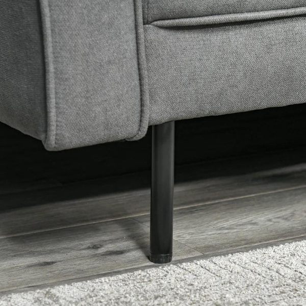 Rootz Sovesofa - 3-personers sovesofa - Bomuldsstof - MDF - Skum - Hjem - Stue - Grå - 187 cm x 91 cm x 85 cm