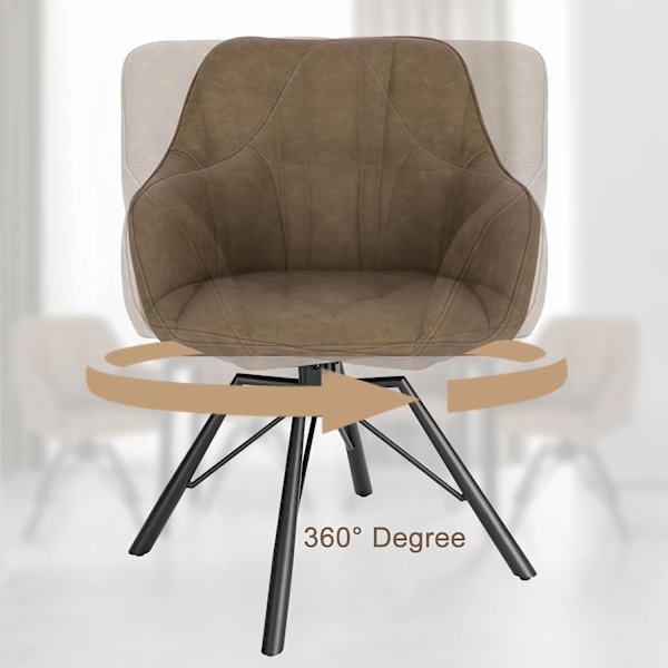 Rootz Swivel Dining Chair - Roterande Stol - Kontorsstol - Ergonomisk design - Bekväma sittplatser - Hållbar konstruktion - 58,5 cm x 82,5 cm x 54,5 c