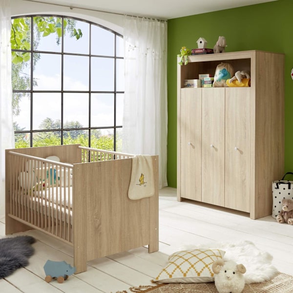 Rootz Children's Bed - Modern Youth Bed - Adjustable Frame - Versatile Design  - Oak Sägerau - 143x83x78cm