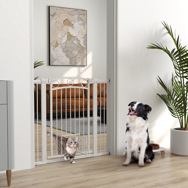 Rootz No-Drill Pet Stair Gate - Koiran portti - Säädettävä turvakatto - Kaksoislukko - 76-104W x 96K cm