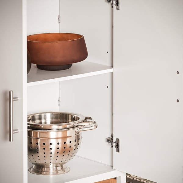 Rootz Kitchen Island -säilytyskaappi - Ruokabuffet - Esittelyteline - MDF - Metallikehys - Kumipuinen pöytälevy - 170cm x 89cm x 60cm