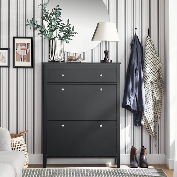 Rootz Skoskåp - Entréförvaring - Skoorganisator - MDF - Rymlig låda - 80cm x 108cm x 25cm - Förköp till 2024-10-16