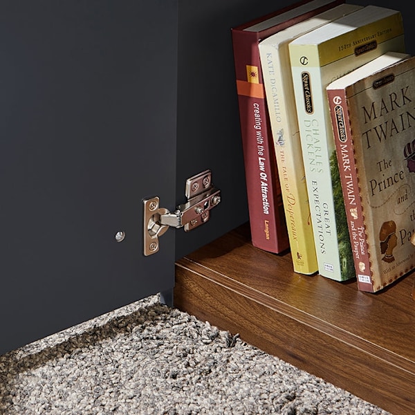 Rootz Elegant Bedside Table - Side Bord - Natbord - Rigelig opbevaring - 30x56x30cm - Grå og brunt læder