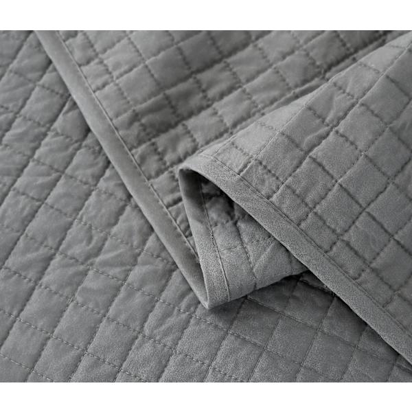 Rootz Quilt - Päiväpeite - Peitto - Peitto - Peitto - Heitto - Harmaa - 170x210cm