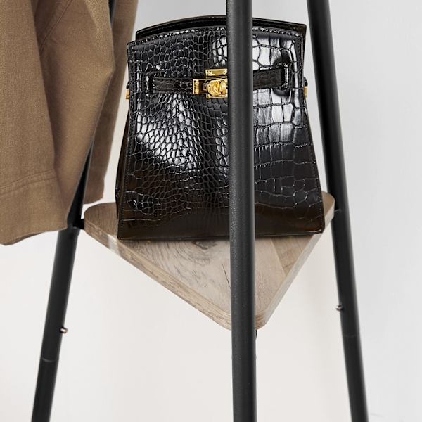Rootz Tree Coat Stand - Knagerække - Tøjorganisering - Spånplader og stål - 49,5 cm x 49,5 cm x 179 cm - Greige Black - 3,3 kg - Nem montering
