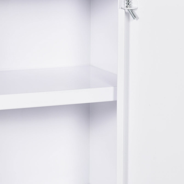 Rootz Kleankin Medicinskåp - Säker förvaring - Barnsäker organisatör - Kallvalsat stål - 40 cm x 15 cm x 53,5 cm