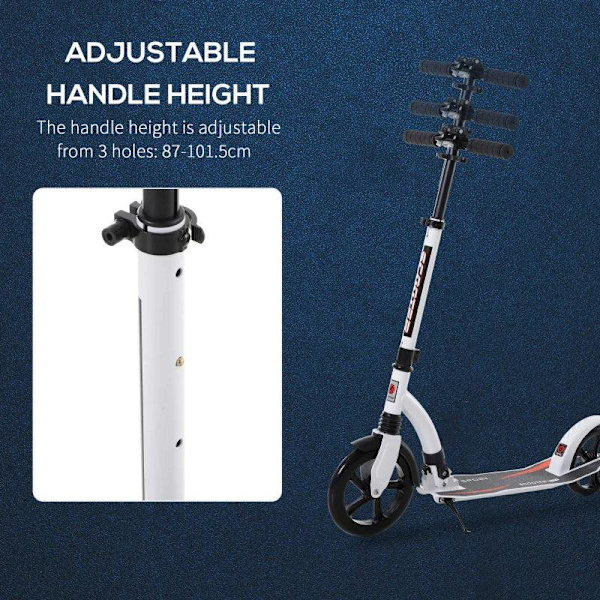 Rootz Kinderscooter - Hvid - Aluminium, Pp, Pu - 36,41 cm x 14,76 cm x 34,25 cm