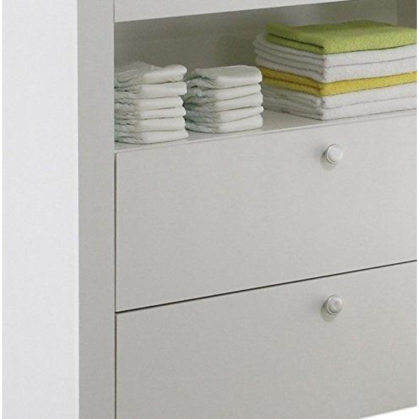 Rootz Baby Nursery 3 Storage Set - Infant Room - Spacious Storage - Modern Design - Elegant White