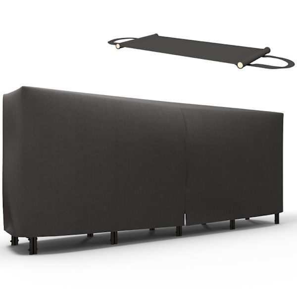 Rootz Brændestativ - Brændeholder - Træopbevaring - 0,67 m³ Kapacitet - 200 kg belastning - Oxford Polyester Cover - 240 cm x 36 cm x 99 cm