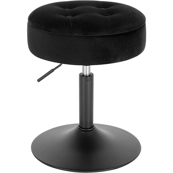Rootz Justerbar Velvet Barstol - Bordstol - Drejeligt sæde - Holdbar og komfortabel - Multifunktionel med opbevaring - Justerbar højde 49,5 cm-65 cm -