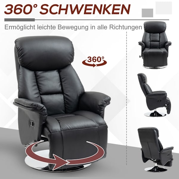 Rootz Relaxation Chair - Hvilestol - Lænestol - Ultimativ komfort - Kunstlæder - 78cm x 80cm x 109cm