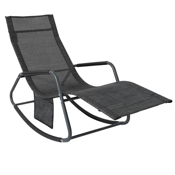 Rootz Havelounger - Solseng - Gyngestol - Ergonomisk design - Syntetisk fiberstof - Opbevaringslomme - Understøtter op til 150 kg - 143cm x 85cm x 57c