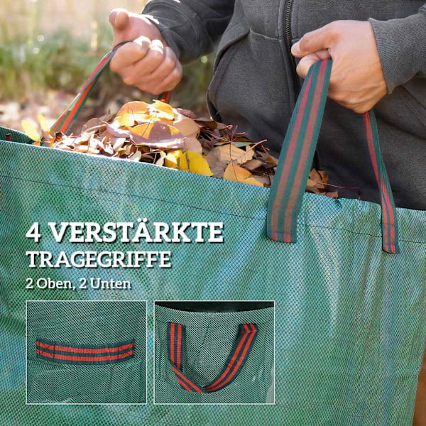 ROOTZ 3X120L Havesæk sæt - Vandtæt bladposer - UV -resistente affaldsposer - holdbar og sammenfoldelig - Ø45 x 76H cm