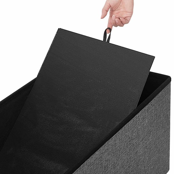 Rootz-penkki säilytystilalla - Säilytyspenkki - Piilotettu säilytystila - Monikäyttöinen säilytysistuin - Eteinen - Makuuhuone - Olohuone - Pellavajäl