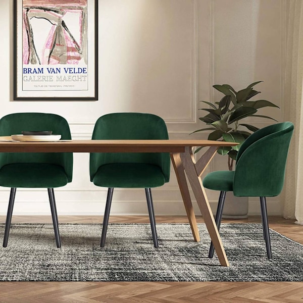 Rootz Set med 4 matstolar - Elegant sittplats - Bekväma stolar - Ergonomisk design - Hållbar och robust - Mångsidig stil - 84cm x 45cm x 46cm