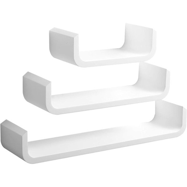 Rootz-seinähyllysetti - Kelluvat hyllyt - Koristehyllyt - MDF Puu - E1 Vakio - Tyylikäs muotoilu - 61*15,2*10,9cm