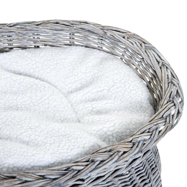 Rootz Cat House - Grå - Plys, bomuld, flet - 22,04 cm x 14,57 cm x 15,75 cm