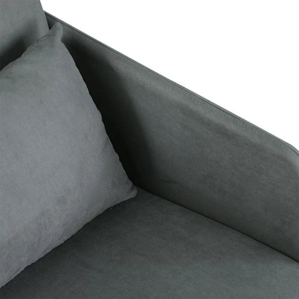 Rootz Sovesofa - Lænestolsseng - Vaskbart betræk - Enkeltgulvsstol - Blød lænestol - Blød - Grå - 70 x 76 x 77 cm