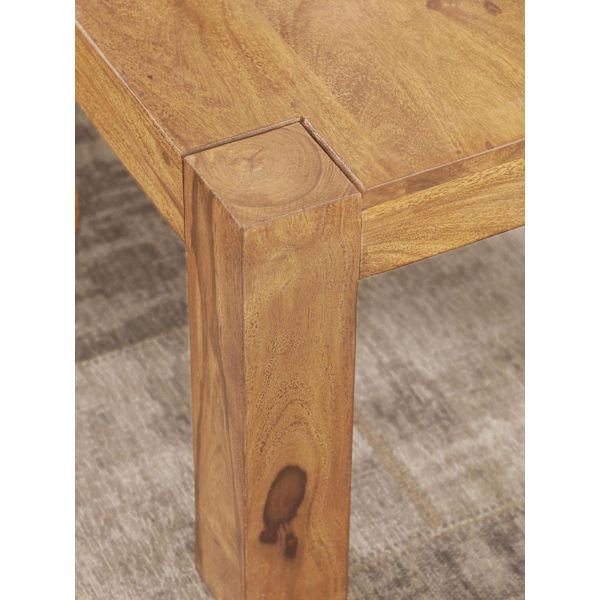 Rootz soffbord massivt trä Acacia 60 cm brett matsalsbord Design brunt bord i lantlig stil natur