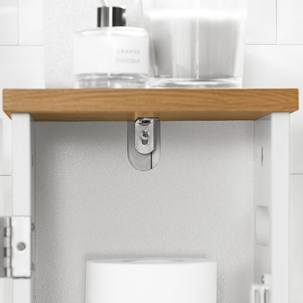 Rootzin kapea wc-paperikaappi - Kylpyhuoneen säilytystila - Tilansäästäjä - MDF-rakenne - Homeenkestävä - Ilmaa läpäisevät säleet - 20 cm x 79 cm x 18