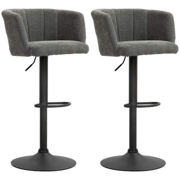 Rootz Barstole Sæt på 2 - Shell Back - Højdejusterbare stole - Komfortfodstøtte - 59 cm x 53 cm x 89-110cm