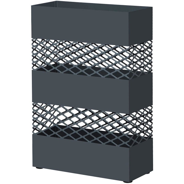 Rootz paraplyställ - Vattenuppsamlare - Paraplyhållare - 28 x 12 x 41 cm - Metall - Antracit